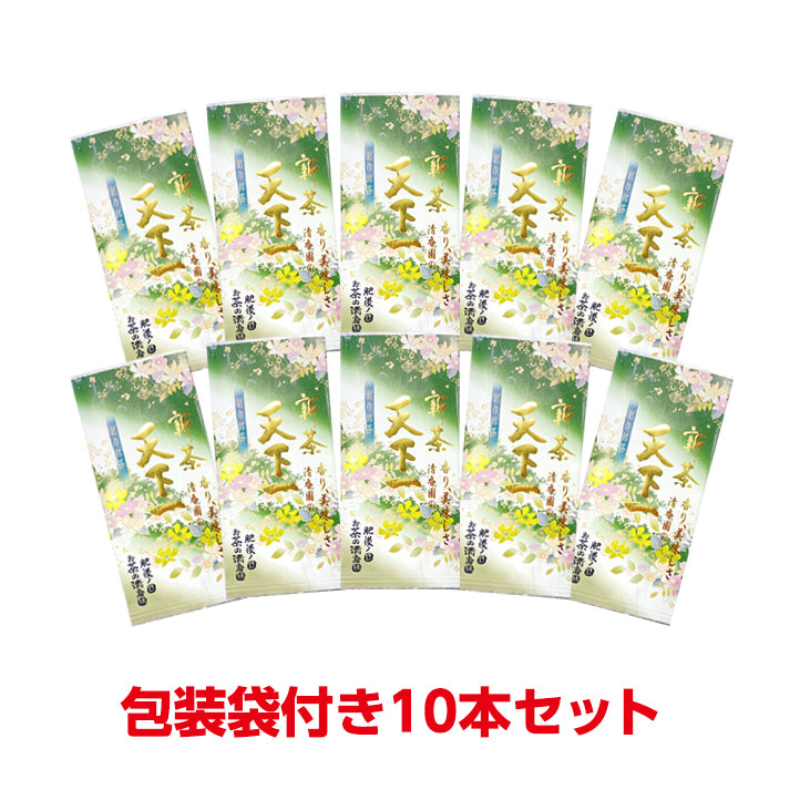 
                  
                    清香園の新茶天下一 10本セット 茶葉タイプ(100g入×10) 包装紙付き
                  
                