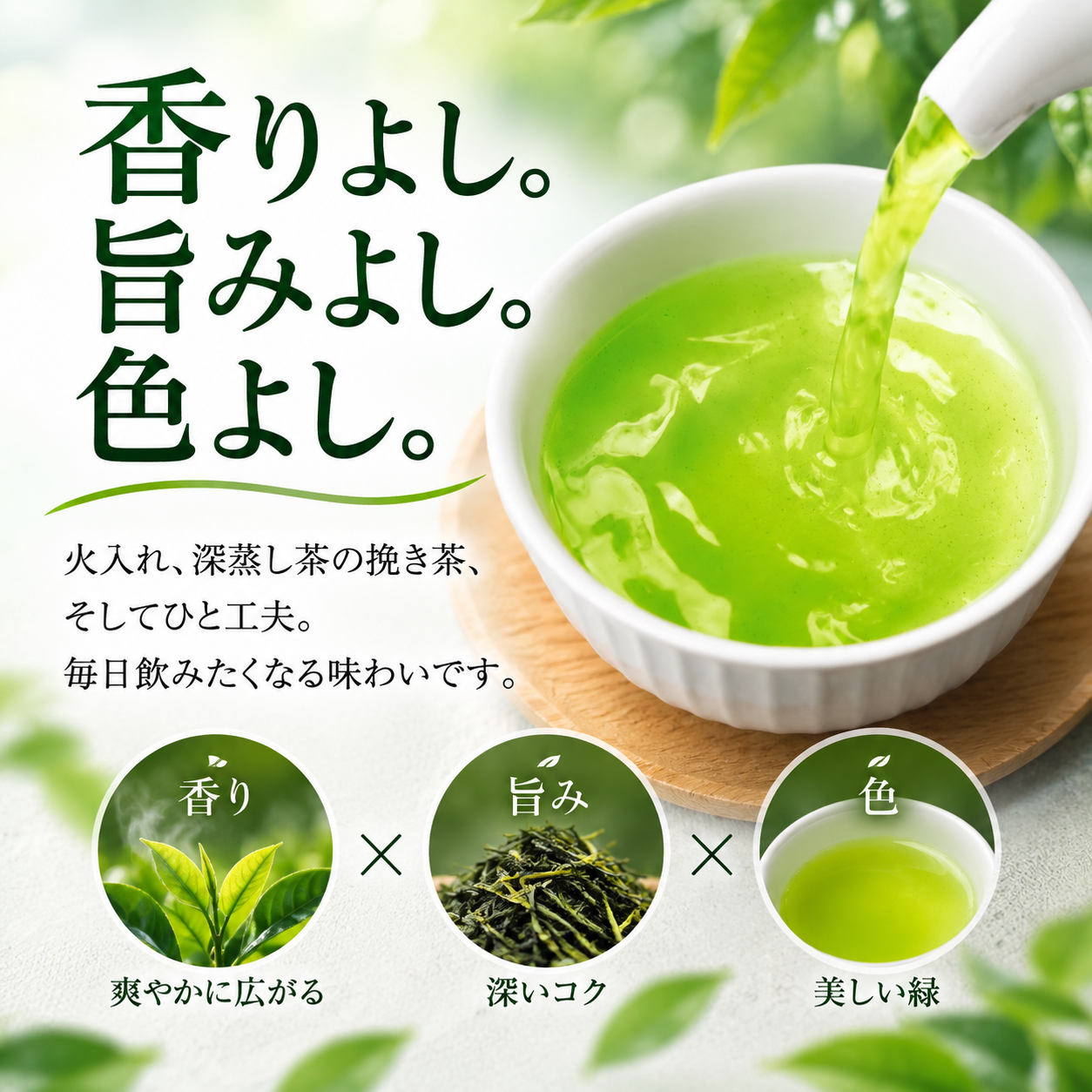 
                  
                    芳醇煎茶 豊翠（ほうすい） （茶葉タイプ）100g　【3本以上で割引価格】
                  
                